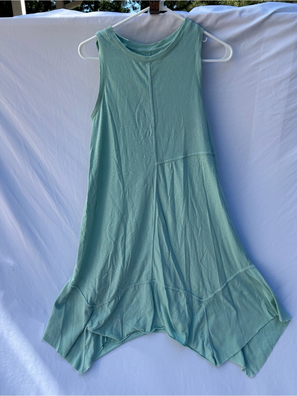 Sleeveless Light Teal Swing Tank dress size small sundress
